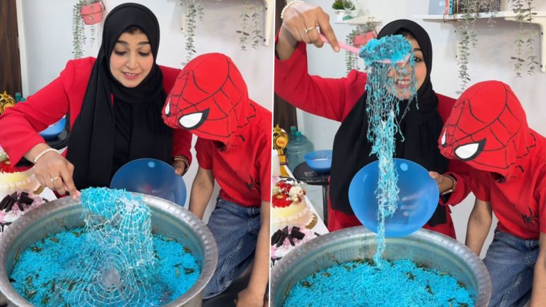 'Spiderman Biryani' With Edible Webs Hits the Internet, a Viral Recipe Video Presented by Pink Barbie Biryani Fame Chef