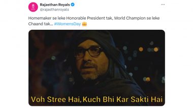 International Women’s Day 2024: IPL Franchise Rajasthan Royals Share ‘Woh Stree Hai, Kuch Bhi Kar Sakti Hai’ Meme to Celebrate Women's Day!