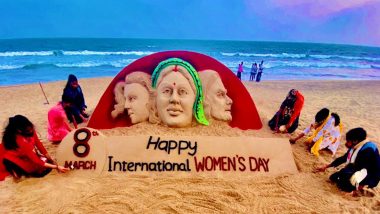 International Women's Day 2024 Sand Art: Sudarsan Pattnaik Dedicates Stunning Sand Art to Women Around the World (View Post)