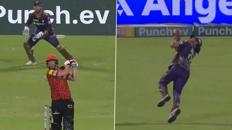 Suyash Sharma Catch Video: Watch Kolkata Knight Riders Cricketer Take A Sensational Grab to Dismiss Heinrich Klaasen During KKR vs SRH IPL 2024