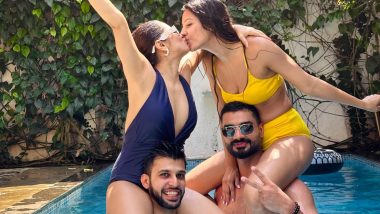 Krishna Mukherjee Kisses Influencer Satrupa Sharma During Their Carefree Get-Together in Goa; TV Actress Shares Fun Pics on Insta!