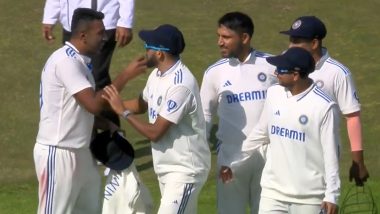 Kuldeep Yadav Leads India off the Field After Ravi Ashwin Refuses To Take Match Ball, Duo Engage in Heartwarming Moment During IND vs ENG 5th Test 2024 (Watch Video)