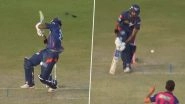 Trent Boult Breaks Devdutt Padikkal&rsquo;s Helmet With Fiery Bouncer, Dismisses Him Next Ball During RR vs LSG IPL 2024 Match (Watch Videos)