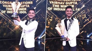 Indian Idol 14 Winner: Vaibhav Gupta Lifts Trophy, Takes Home Prize Money of Rs 25 Lakh and Car (Watch Video)