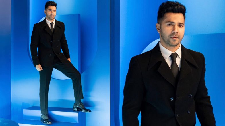 Varun Dhawan Is Dressed To Impress in Stylish All-Black Ensemble; Actor’s Suited Look Is Total Fashion Goals (View Pics)