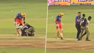 Fan Breaches Security to Touch Virat Kohli's Feet During RCB vs PBKS IPL 2024 Match, Video Goes Viral!