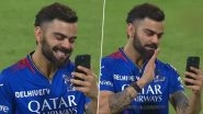 Virat Kohli Spotted Talking to His Family Over Video Call After Win Over Punjab Kings in IPL 2024 Match (Watch Video)