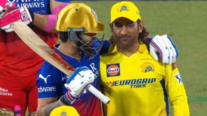 Virat Kohli Hugs MS Dhoni During CSK vs RCB IPL 2024 Match, Fans React After Video Goes Viral