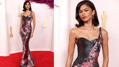 Oscars 2024: Zendaya Is a Vision of Elegance in Pink Armani Privé Gown at the 96th Academy Awards (View Pics)
