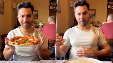 Varun Dhawan Expresses Love for Pizza in Hilarious Insta Clip (Watch Video)