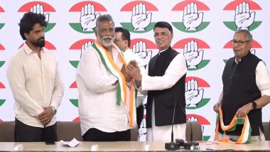 Lok Sabha Elections 2024: Jan Adhikar Party Leader Pappu Yadav Joins Congress, Merges His Outfit (Watch Video)