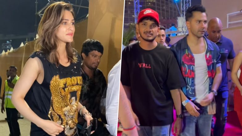 Varun Dhawan, Munawar Faruqui, Kriti Sanon and Other Celebs Attend Diljit Dosanjh's Concert In Mumbai (Watch Videos)