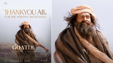 Aadujeevitham aka The Goat Life: Prithviraj Sukumaran Extends Thanks to Fans for Their Limitless Love for Film
