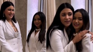 Manisha Rani and Mannara Chopra Look Mesmerising in White as They Arrive for an Event in Mumbai (Watch Video)