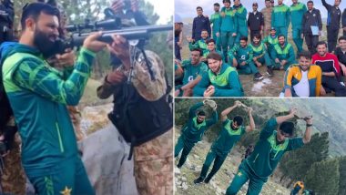 Pakistan Cricket Team Undergoes Training With Army During Fitness Camp at Kakul (Watch Videos)