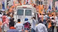 Smooth Passage Created for Ambulance: People Give Way to Ambulance During Defence Minister Rajnath Singh&rsquo;s Roadshow in Lucknow (Watch Video)