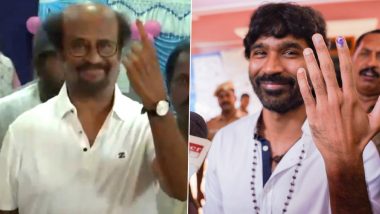 Lok Sabha Elections 2024: Rajinikanth and Dhanush Cast Their Votes in Chennai; See Pic and Video