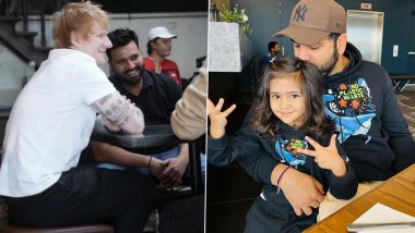Ed Sheeran Melts Hearts by Singing ‘Bad Habits’ for Rohit Sharma’s Daughter Samaira (Watch Video)
