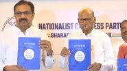 NCP (SP) Manifesto for Lok Sabha Elections 2024: Sharad Pawar&rsquo;s Nationalist Congress Party Releases &lsquo;Shapath Patra&rsquo; for General Polls (Watch Video)