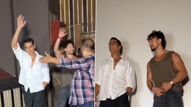 Bade Miyan Chote Miyan: Akshay Kumar and Tiger Shroff Surprise Fans at Gaiety Galaxy Theatre in Mumbai, Video Goes Viral – WATCH