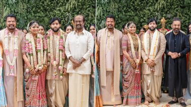 S Shankar’s Daughter, Aishwarya Ties Knot With Tarun Karthikeyan: Rajinikanth, Kamal Haasan, and Mani Ratnam Grace the Ceremony (View Pics)