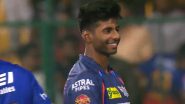 Mayank Yadav Shares Pic of Celebrating Cameron Green’s Wicket During RCB vs LSG IPL 2024 Match, Writes ‘Look Mom I Can Fly’ (See Post)