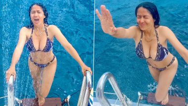 Salma Hayek’s Bikini Photoshoot Interrupted by Family, Actress Shares Relatable Moment (View Pics)