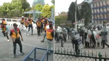 Nepal: Clash Breaks Out Between Kathmandu Police and Protestors Demanding State on Basis of Ethnic Identity (Watch Video)