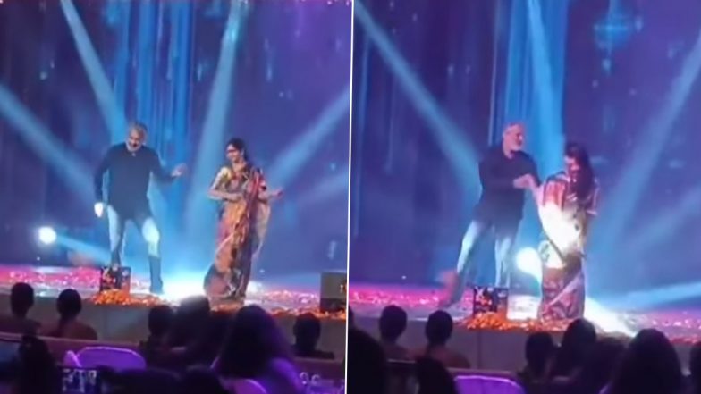 SS Rajamouli Grooves to AR Rahman’s Hit Track ‘Andamaina Premarani’ With Wife Rama at a Family Event (Watch Video)