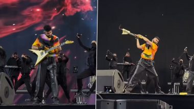 AP Dhillon Breaks Guitar On Stage During Coachella Performance, Netizens React (Watch Video)