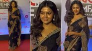 Filmfare Awards Marathi 2024: Tejasswi Prakash Dazzles in Saree Paired With Sexy Blouse at the Event (Watch Video)