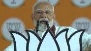 PM Narendra Modi Takes Potshots at INDIA Bloc in Agra, Says ‘Congress and SP Playing Divisive Politics To Consolidate Their Vote Banks' (Watch Videos)