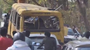 Haryana Road Accident: Six Students Killed, 20 Injured As School Bus Crashes Into Tree in Mahendragarh, Principal and Bus Driver Arrested; President Droupadi Murmu Extends Condolences (Watch Video)