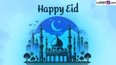 Eid ul-Fitr 2024 Mubarak Wishes & Happy Eid Images: WhatsApp Stickers, Greetings, HD Wallpapers, Shayaris and SMS To Wish on Muslim Festival