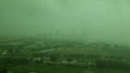 Dubai Sky Turns Green: Amid Approaching Storm, the Sky in UAE City Turns Hazy Green (Watch Videos)