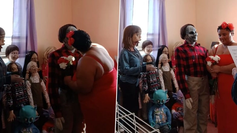 US: Woman Marries Male Doll After Being in Polyamorous Relationship With Female Doll in Massachusetts, Calls it &lsquo;Spiritual Connection&rsquo; (Watch Video)