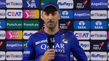 IPL 2024: Royal Challengers Bengaluru Skipper Faf Du Plessis Reacts Following Six-Wicket Loss Against Rajasthan Royals