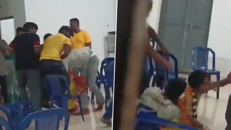 Andhra Pradesh: Unhappy Relatives of Bride Try to 'Kidnap' Her From Wedding Venue, Throw Chilli Powder at Those Who Intervene; Dramatic Video Surfaces