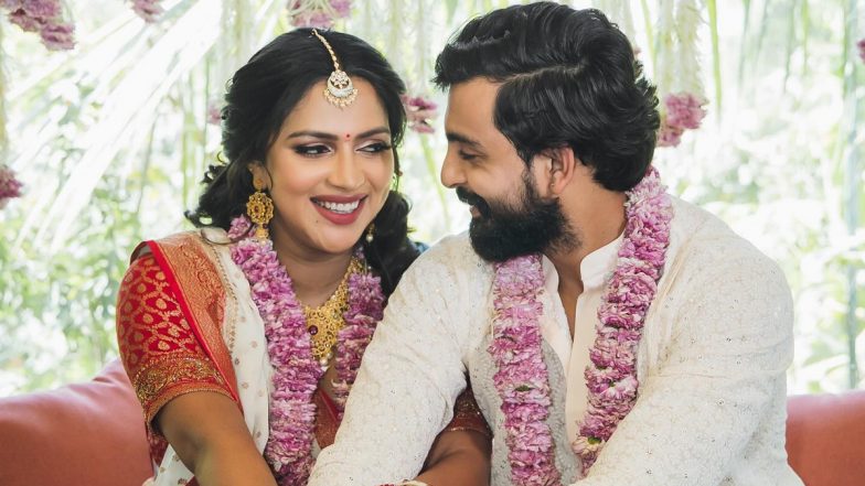 Preggers Amala Paul Stuns in Saree at Her 'Traditional' Baby Shower, Shares Pics With Husband Jagat Desai!