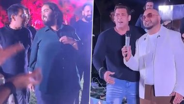 Salman Khan Sings With B Praak at Anant Ambani's Birthday Bash in Jamnagar (Watch Video)