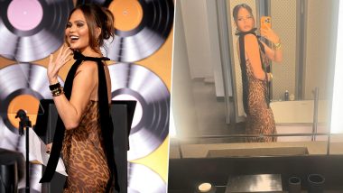 Classy! Chrissy Teigen Stuns in Sheer Leopard-Print Dress at City Harvest 2024 NYC Gala (View Pics)