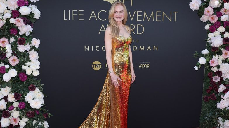 Nicole Kidman Receives AFI Life Achievement Award, Slays in Gold Sequin Gown at the Event (View Pic)
