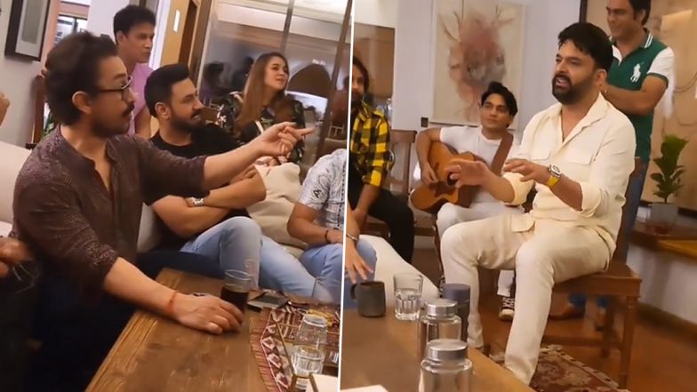 Aamir Khan Joins Kapil Sharma for an Impromptu Jam Session at His Home On His Birthday, Kavita Kaushik Shares Inside Video - WATCH