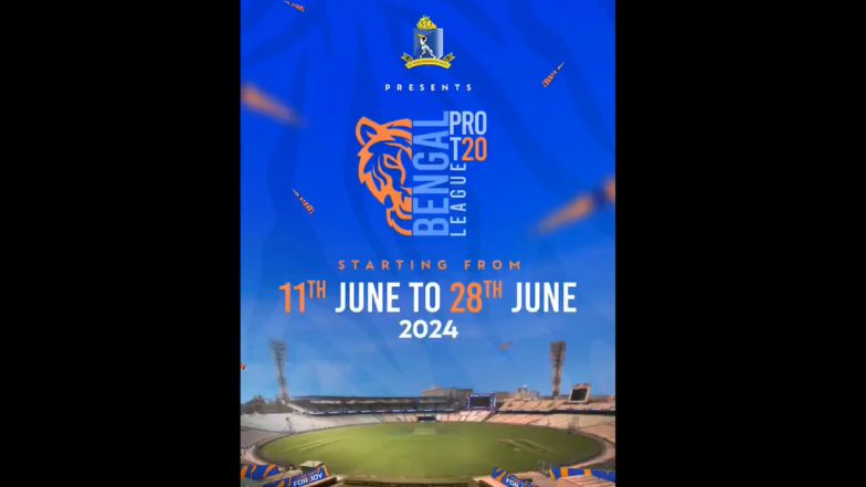 Inaugural Edition of Bengal Pro T20 League Cricket Tournament Set To Kick Off From June 11
