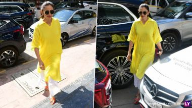 Rakul Preet Singh Radiates Summer Vibes in Yellow Long Kurti and White Pants! (See Pics)