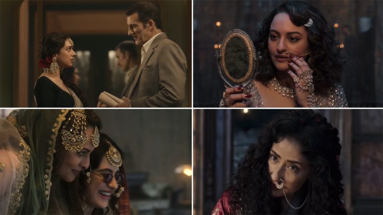 Heeramandi - The Diamond Bazaar Trailer: Manisha Koirala's Mallikajaan and Sonakshi Sinha' Fareedan Clash for 'Huzoor' Title in Sanjay Leela Bhansali's Epic Netflix Series (Watch Video)