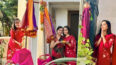 Gudi Padwa 2024: Shraddha Kapoor Shares Joyful Glimpses of Her Festive Celebrations As She Wishes Fans on Marathi New Year (See Pics)
