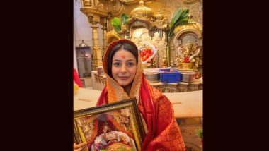 Shehnaaz Gill Seeks Blessings at Siddhivinayak Temple in Mumbai Post Successful Release of Her Music Video ‘Dhup Lagdi’ (SeePics)