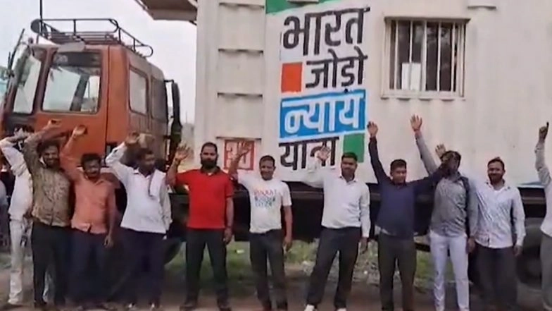 Truck Owners in Uttar Pradesh's Bulandshahr Await Payment for Containers Used in Rahul Gandhi's Bharat Jodo Nyay Yatra (Watch Videos)