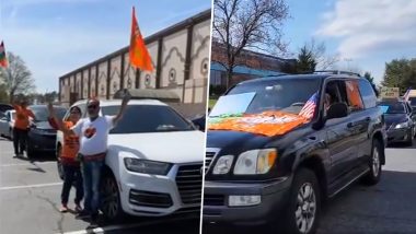 US: Overseas Supporters of BJP Organise Car Rally in Support of PM Narendra Modi in Atlanta, Maryland Ahead of Lok Sabha Elections 2024